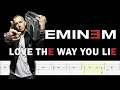 Download Lagu Eminem - Love The Way You Lie ft. Rihanna (Official Bass Tabs) By  @ChamisBass
