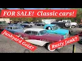 Classic Cars For Sale at a local Salvage Yard Rusty Gold Ratrod Hotrod Antique Junkyard finds