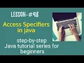 Java tutorial for beginners - Access Specifiers in Java