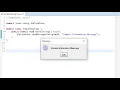 Java Show Message Dialog