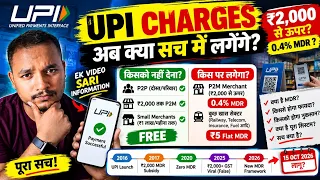 UPI अब Free नहीं? ₹2,000+ Payment का नया Rule | 0.4% MDR क्यों? पूरा मामला | एक ही video में |