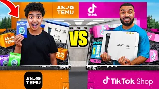 Temu Vs TikTok Shop Dumpster Diving WE FOUND SO MANY V-BUCKS