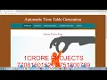 Online Notice Board with Automatic Timetable generator