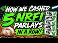 How I cashed 5 NRFI parlays in a row