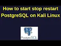 70 PostgreSQL DBA How to start stop restart PostgreSQL on Kali Linux