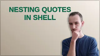 Unix Nesting quotes in shell
