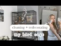CLEANING REDECORATING BIRD CAGE what s in my cockatiels cage