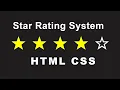 How To Create Star Rating System Using HTML and CSS dynamic Rating System Using CSS