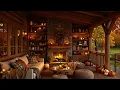 Download Lagu Relaxing Piano Jazz in Cozy Fall Porch Vibes 🍂 Soft Rain \u0026 Fireplace Sounds for Reading, Working