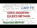 Modified Euler s Method - N M Lect-15