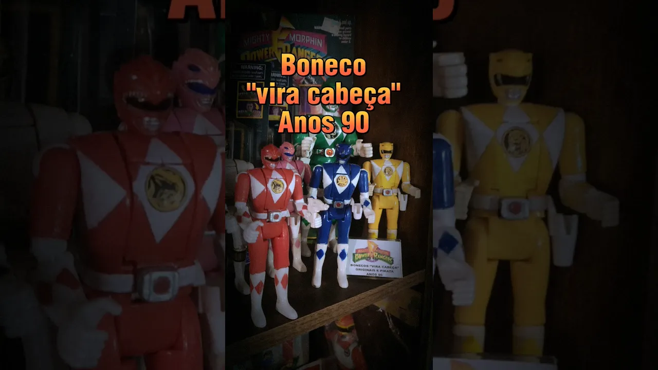 BONECO POWER RANGERS "VIRA-CABEÇA" ANOS 90