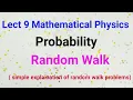 Lec 9 Probability Random Walk in 1 D and 2 D Csir net mathematical physics