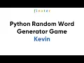 Python Random Word Generator Game