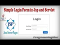 Login Form using JSP Servlet JDBC MySQL Example How to create a login form