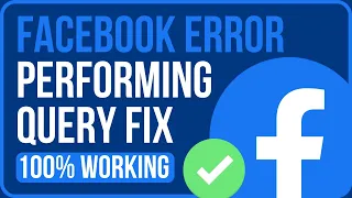 ERROR PERFORMING QUERY FACEBOOK DATING FIX (2023) | Easy Tutorial