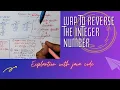 Reverse an Integer number Java Interview Programming Questions