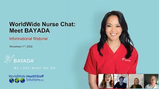 WorldWide Nurse Chat Meet BAYADA - November 2022 webinar replay