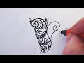 English Scrollwork style Drawing