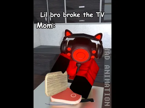 동생이 TV를 박살냈을때 가족 반응 ㅋㅋ - Lil bro broke the TV #roblox #robloxedit #fyp