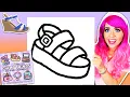 Coloring My Girly Things Coloring Book Platform Sandal Coloring Page Ohuhu Art Markers