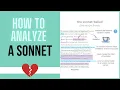 How to Analyze a Sonnet Annotate With Me