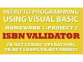VB net 7-pp2 ISBN Validator Using VB net Strings Operations Arrays Loops