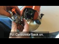 How to clean adjust and fix common carburetor problems on a Stihl FS90 trimmer weedeater