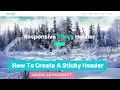 How To Create A Sticky Header Using JavaScript Fixed Navbar on Scroll