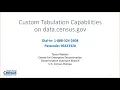Custom Tabulation Capabilities on data census gov