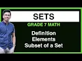 Introduction to Sets - Elements and Subset of a Set Grade 7 Math MathTeacherGon