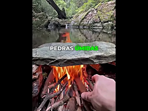 Ele cozinhou direto sobre uma pedra do rio 🪨