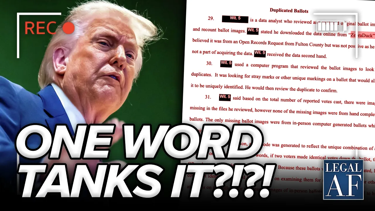 One Word TANKS ENTIRE Trump FBI Affidavit