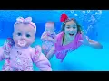 Pool Time with Maggie and Her Doll! Splashy Pretend Play