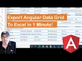 Angular Material Table Grid Export to Excel - in 1 Minute
