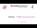 Codeforces Problem 1729B - Decode String Solution by C in Bangla