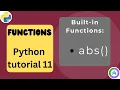 What is abs function in python tutorial 11