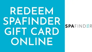 How To Redeem Spafinder Gift Card Online 2022
