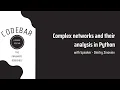 Dmitry Zinoviev - Complex networks and their analysis in Python Literary Festival 2021