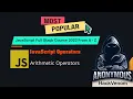 Arithmetic Operators JavaScript Operators HackVenom