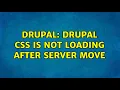 Drupal Drupal CSS is not loading after server move