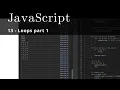 JavaScript 13 loops part 1