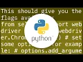 set chrome options with remote driver