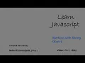 Learn Javascript Working with String Object - A9A charAt