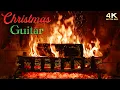 Lagu Christmas Fireplace \u0026 Relaxing Guitar Christmas Music 🎄🔥 Instrumental 4K Fireplace Ambience