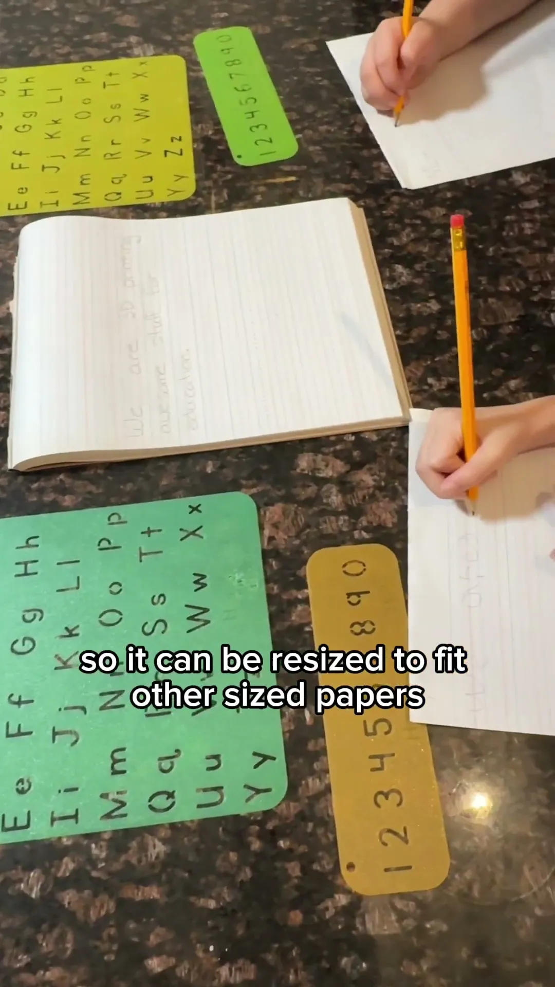 Handwriting Helper Stencil