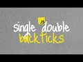 Single Quotes Double Quotes Backticks