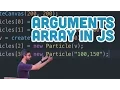 9 17 Arguments Array in JavaScript - p5 js Tutorial