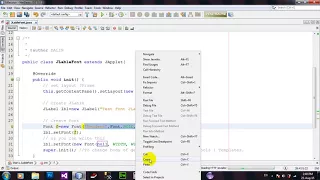 How to Change Font or Font Color JLable using Java Applet and AWT in Netbeans