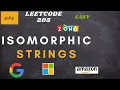 Isomorphic Strings Leetcode 205 Easy coding interview problems tamil