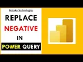How to Replace NEGATIVE values with 0 Zero in Power Query Power BI